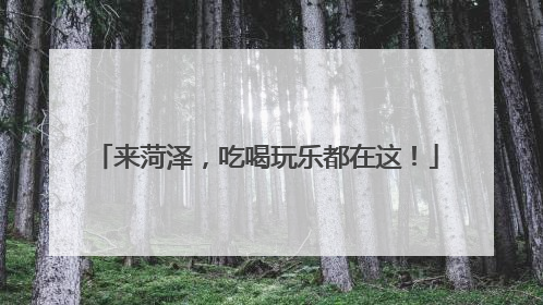 来菏泽，吃喝玩乐都在这！