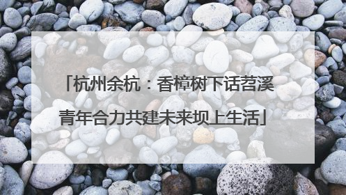 杭州余杭：香樟树下话苕溪 青年合力共建未来坝上生活