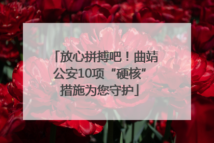 放心拼搏吧！曲靖公安10项“硬核”措施为您守护