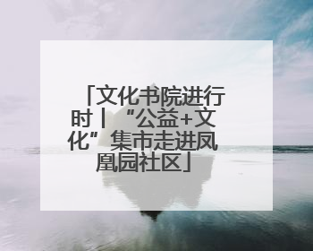 文化书院进行时丨“公益+文化”集市走进凤凰园社区