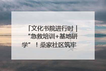 文化书院进行时｜“急救培训+基地研学”！桑家社区筑牢居民健康防线