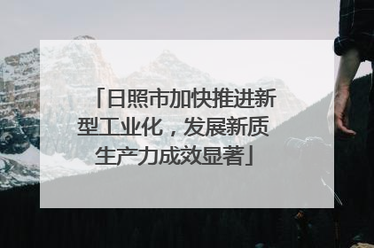 日照市加快推进新型工业化，发展新质生产力成效显著