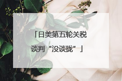 日美第五轮关税谈判“没谈拢”