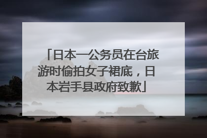 日本一公务员在台旅游时偷拍女子裙底，日本岩手县政府致歉