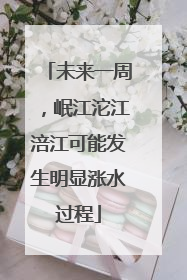 未来一周，岷江沱江涪江可能发生明显涨水过程