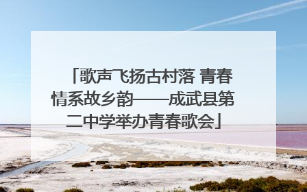 歌声飞扬古村落 青春情系故乡韵——成武县第二中学举办青春歌会