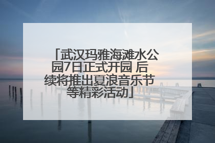 武汉玛雅海滩水公园7日正式开园 后续将推出夏浪音乐节等精彩活动