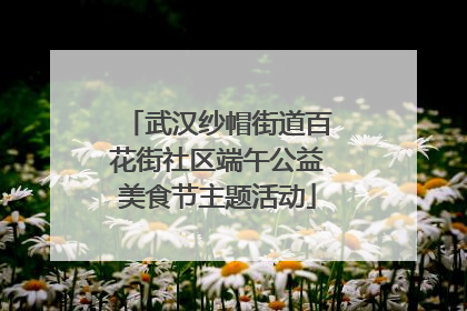 武汉纱帽街道百花街社区端午公益美食节主题活动