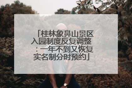 桂林象鼻山景区入园制度反复调整：一年不到又恢复实名制分时预约