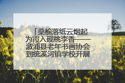 桑榆落纸云烟起 为霞入砚桃李香——溆浦县老年书画协会到统溪河镇学校开展书画进校园活动