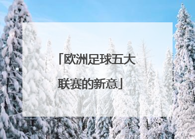 欧洲足球五大联赛的新意