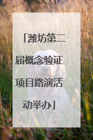 潍坊第二届概念验证项目路演活动举办