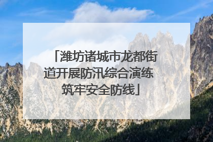 潍坊诸城市龙都街道开展防汛综合演练 筑牢安全防线