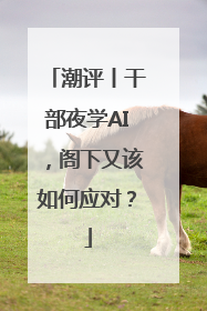潮评丨干部夜学AI，阁下又该如何应对？