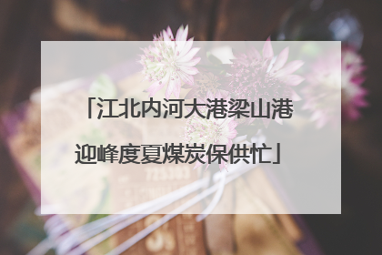 江北内河大港梁山港迎峰度夏煤炭保供忙