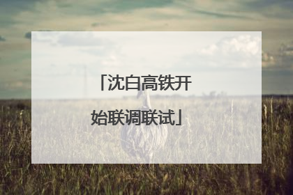 沈白高铁开始联调联试