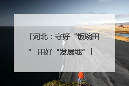 河北：守好“饭碗田” 用好“发展地”