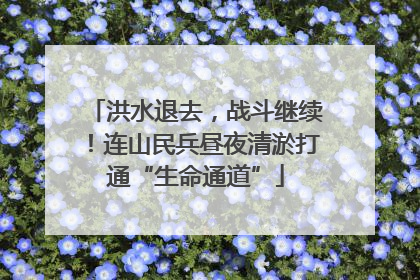 洪水退去，战斗继续！连山民兵昼夜清淤打通“生命通道”