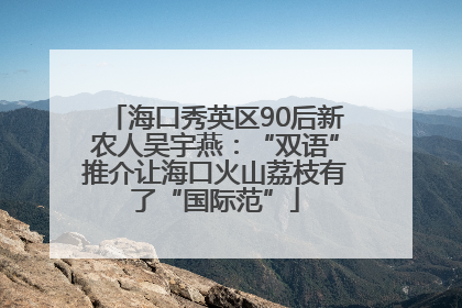 海口秀英区90后新农人吴宇燕：“双语”推介让海口火山荔枝有了“国际范”