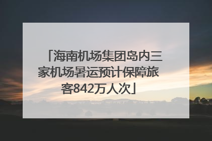 海南机场集团岛内三家机场暑运预计保障旅客842万人次