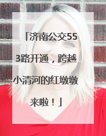 济南公交553路开通，跨越小清河的红墩墩来啦！