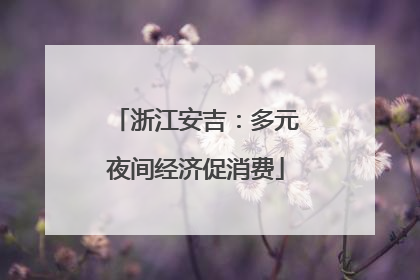 浙江安吉：多元夜间经济促消费