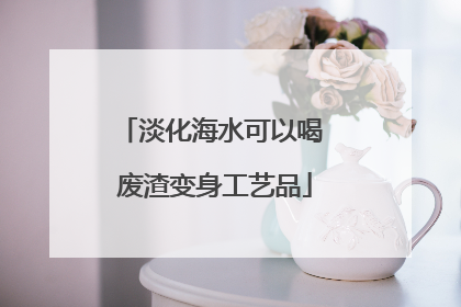 淡化海水可以喝 废渣变身工艺品