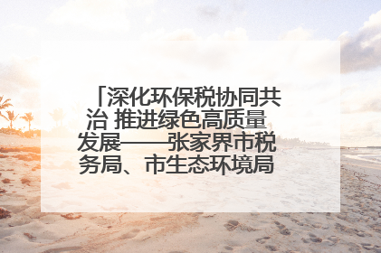 深化环保税协同共治 推进绿色高质量发展——张家界市税务局、市生态环境局签署合作备忘录
