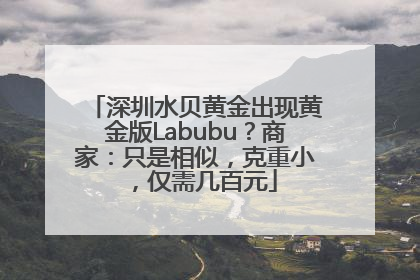 深圳水贝黄金出现黄金版Labubu？商家：只是相似，克重小，仅需几百元