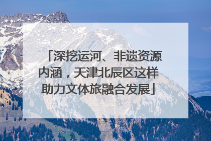深挖运河、非遗资源内涵，天津北辰区这样助力文体旅融合发展