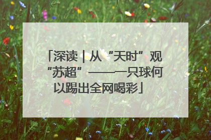 深读｜从“天时”观“苏超”——一只球何以踢出全网喝彩