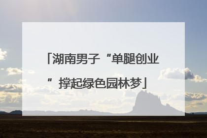 湖南男子“单腿创业”撑起绿色园林梦