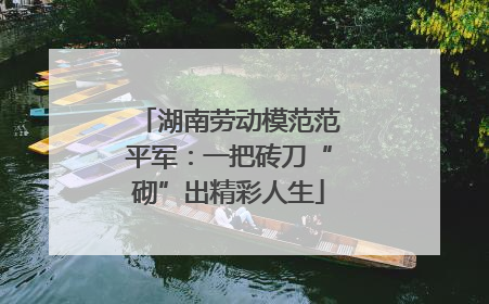 湖南劳动模范范平军：一把砖刀“砌”出精彩人生