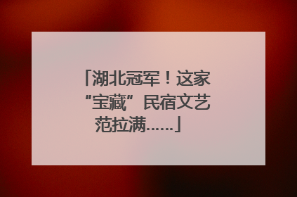 湖北冠军！这家“宝藏”民宿文艺范拉满……