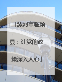 漯河市临颍县：让党的政策深入人心