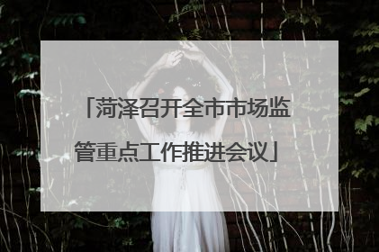 菏泽召开全市市场监管重点工作推进会议