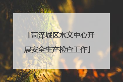 菏泽城区水文中心开展安全生产检查工作