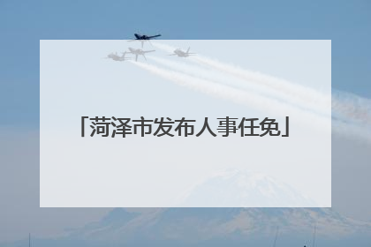 菏泽市发布人事任免