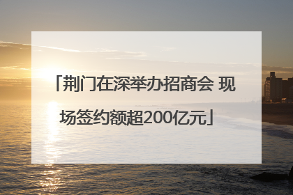 荆门在深举办招商会 现场签约额超200亿元