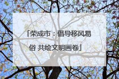 荣成市：倡导移风易俗 共绘文明画卷