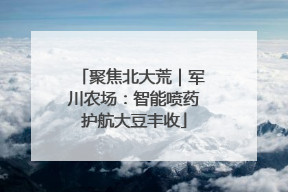 聚焦北大荒｜军川农场：智能喷药护航大豆丰收