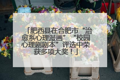 肥西县在合肥市“治愈系心理漫画”“校园心理剧剧本”评选中荣获多项大奖！