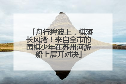 舟行碧波上，棋落长风湾！来自全市的围棋少年在苏州河游船上展开对决