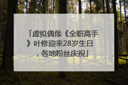 虚拟偶像《全职高手》叶修迎来28岁生日，各地粉丝庆祝