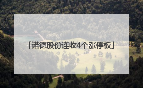 诺德股份连收4个涨停板