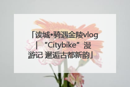 读城•骑遇金陵vlog｜“Citybike”漫游记 邂逅古都新韵