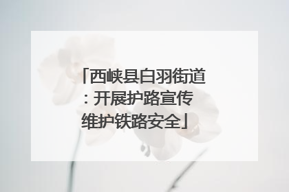 西峡县白羽街道：开展护路宣传 维护铁路安全