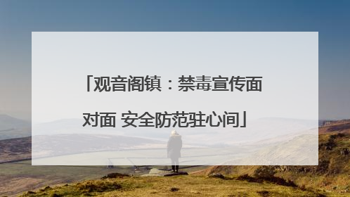 观音阁镇：禁毒宣传面对面 安全防范驻心间