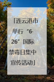 连云港市举行“6·26”国际禁毒日集中宣传活动