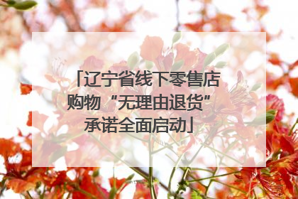 辽宁省线下零售店购物“无理由退货”承诺全面启动